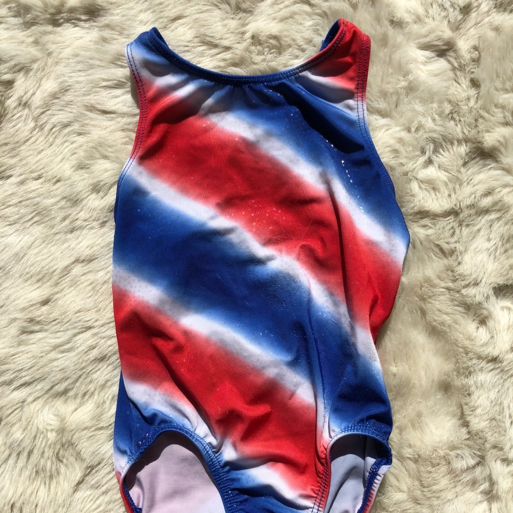 Red White & Blue Gymnastics Leotard